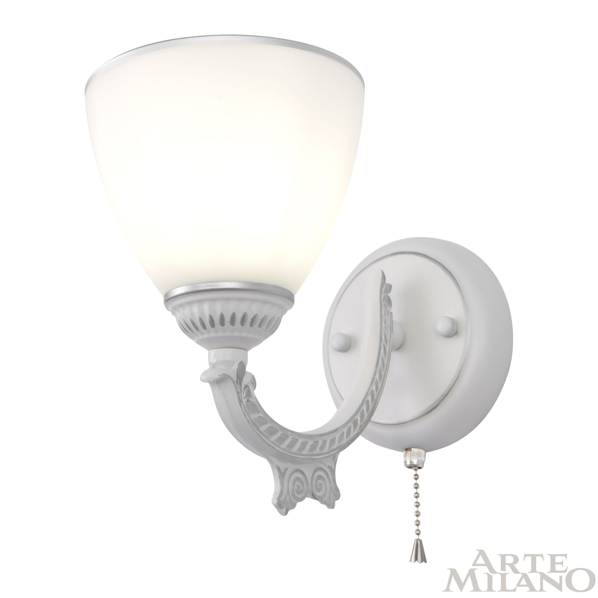 Бра с плафонами 342837/1W WT+SL Arte Milano