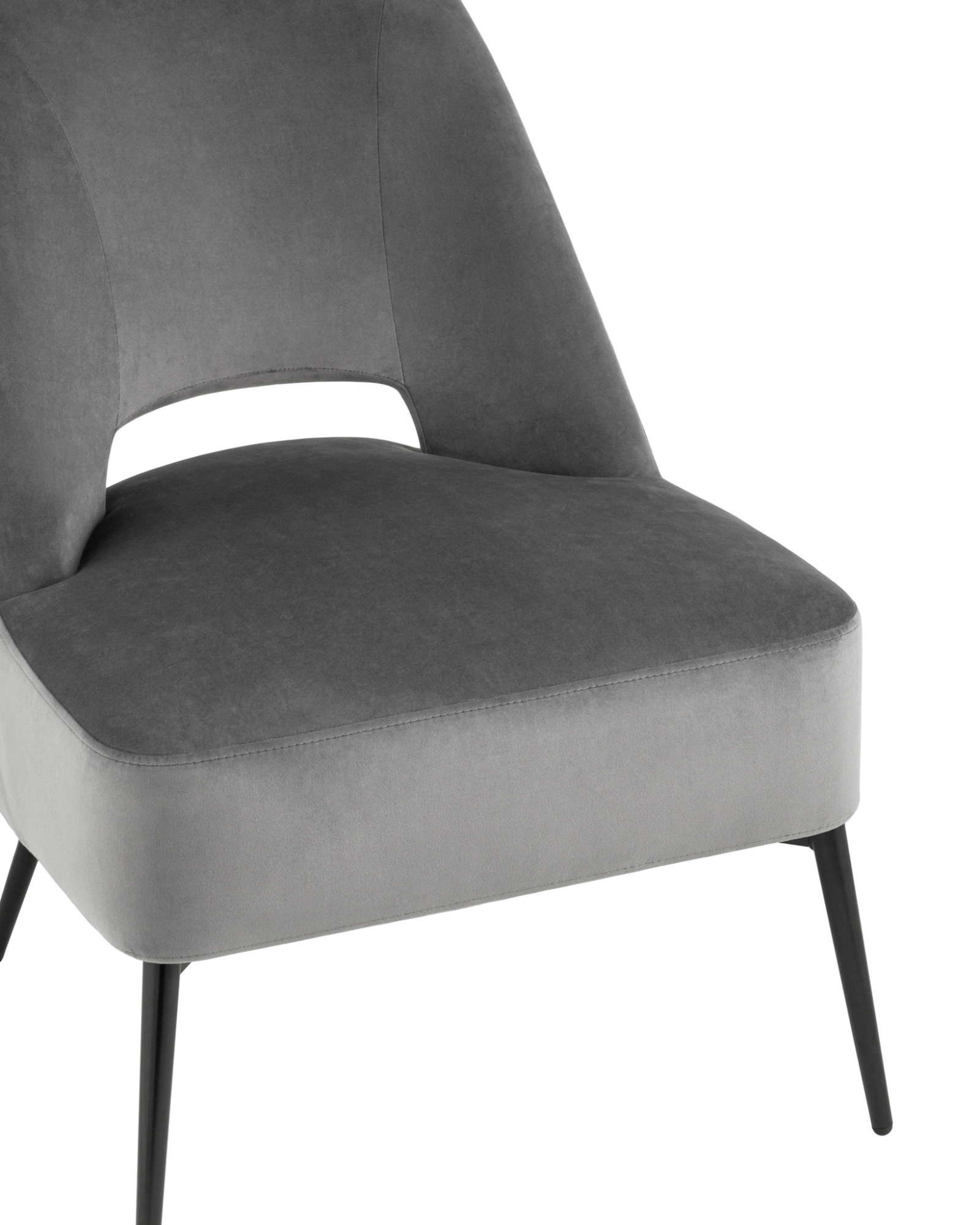 Кресло лаунж Бостон велюр тёмно-серый Stool Group