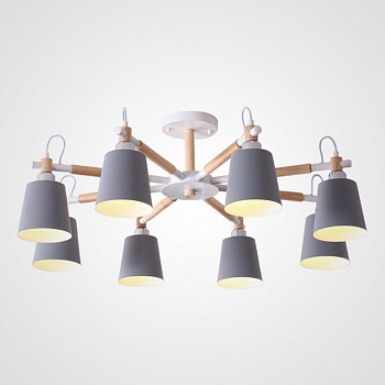 Люстра на штанге VARDA 8 lamps Grey by ImperiumLoft