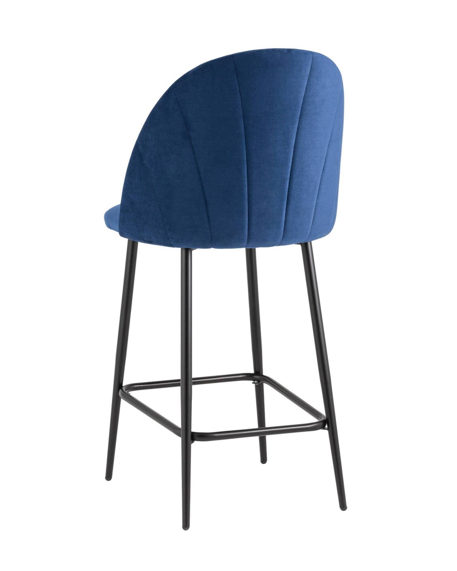 Стул полубарный Логан велюр синий Stool Group