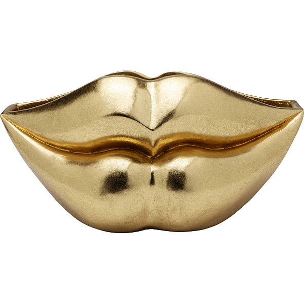 Кашпо Lips Gold 30cm KARE 57547