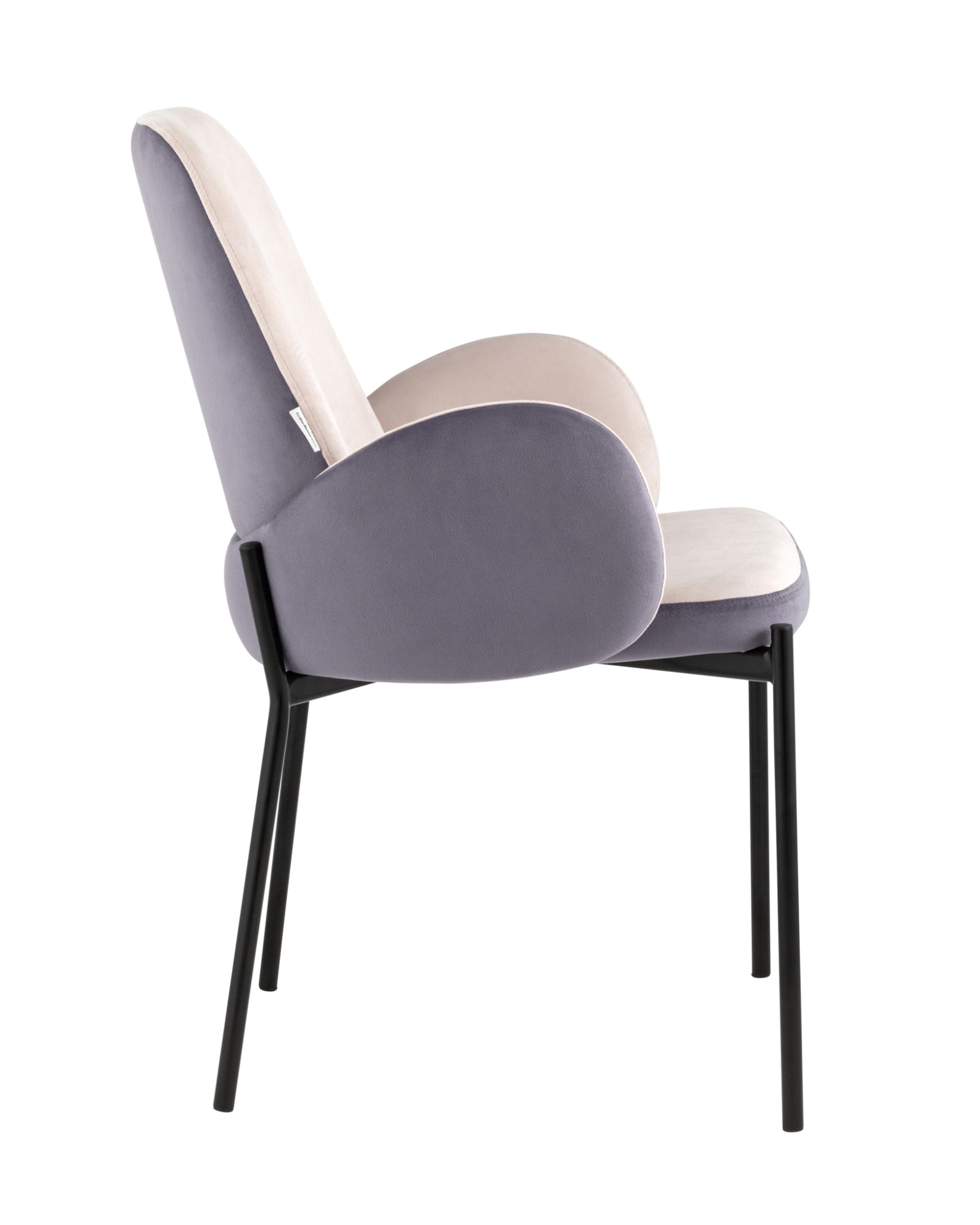 Стул Дивора велюр светло-розовый с пыльно-сиреневой спинкой Stool Group