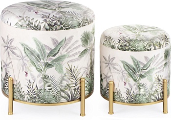 Пуфы с крышкой, набор Glasar 49-235/BM