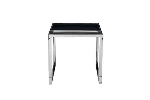 Столик журнальный черное стекло/серебро Garda Decor 13RX-50330
