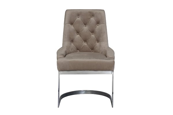 Стул на металлическом каркасе бежево-серый Garda Decor 76AR-6210-BGR