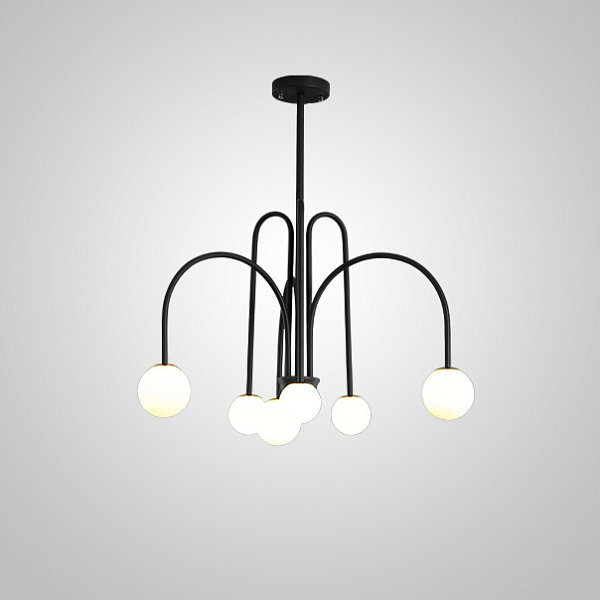 Потолочная люстра DAY L6 D75 Black by ImperiumLoft