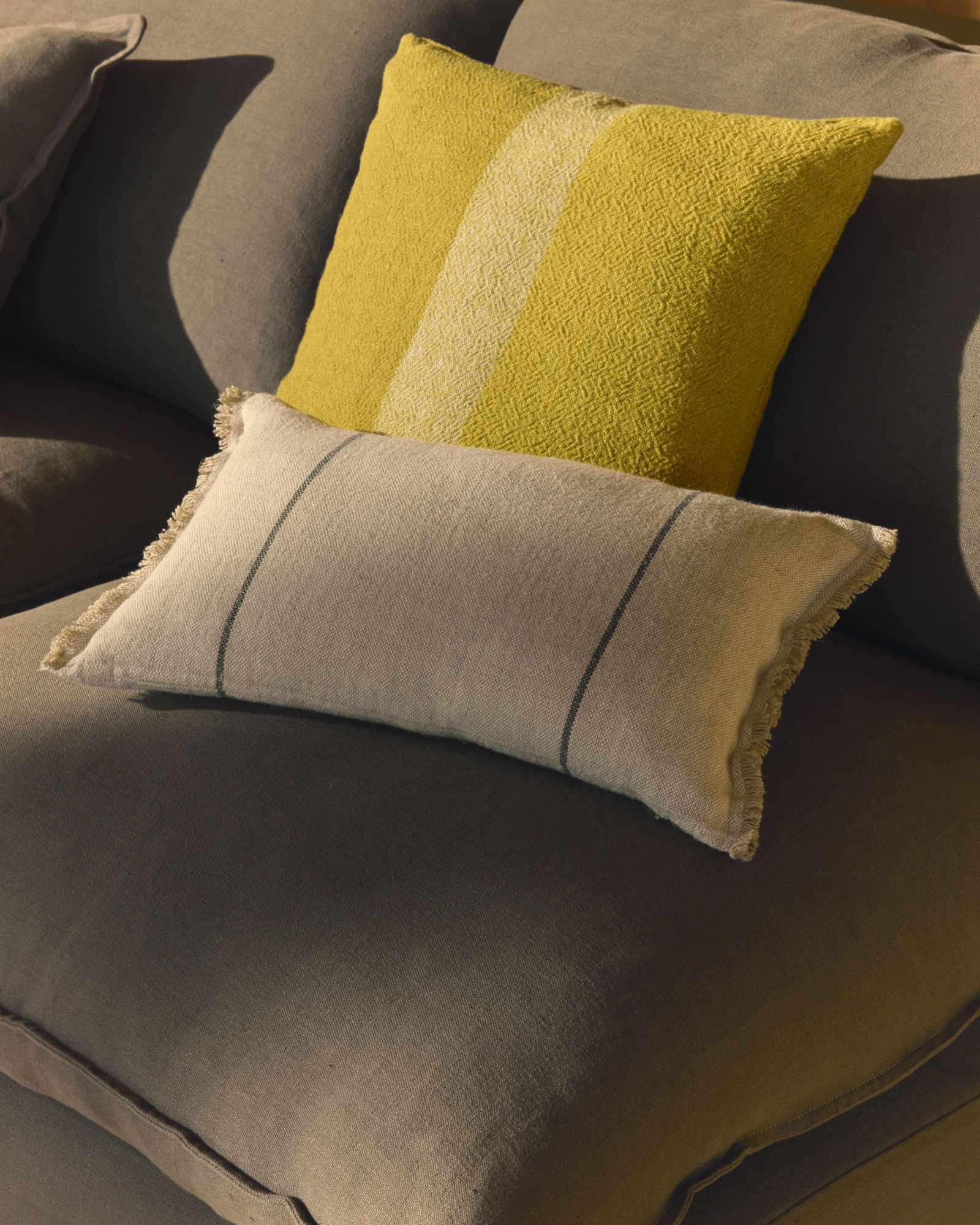 Чехол для подушки Nurei из желтого хлопка и льна, 50 x 50 см La Forma 481463