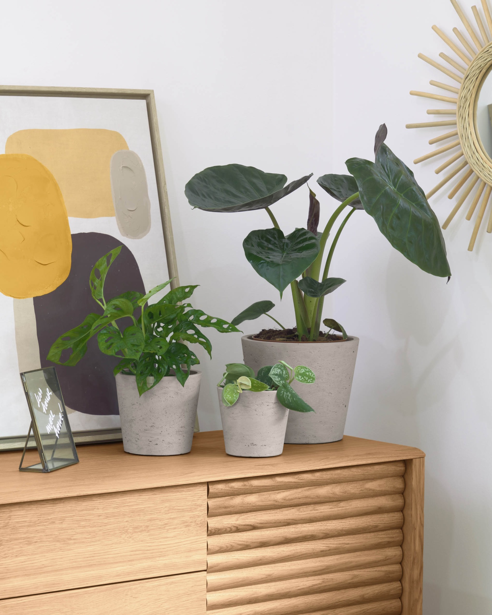 Набор из 3-х кашпо Lux цементно-серого цвета La Forma (ex Julia Grup)