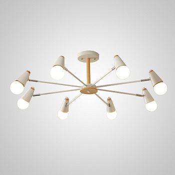 Потолочная люстра ROTARY L8 White by ImperiumLoft