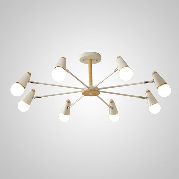 Потолочная люстра ROTARY L8 White by ImperiumLoft