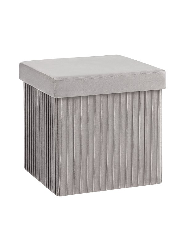 Пуф складной с ящиком Store Square серый Stool Group