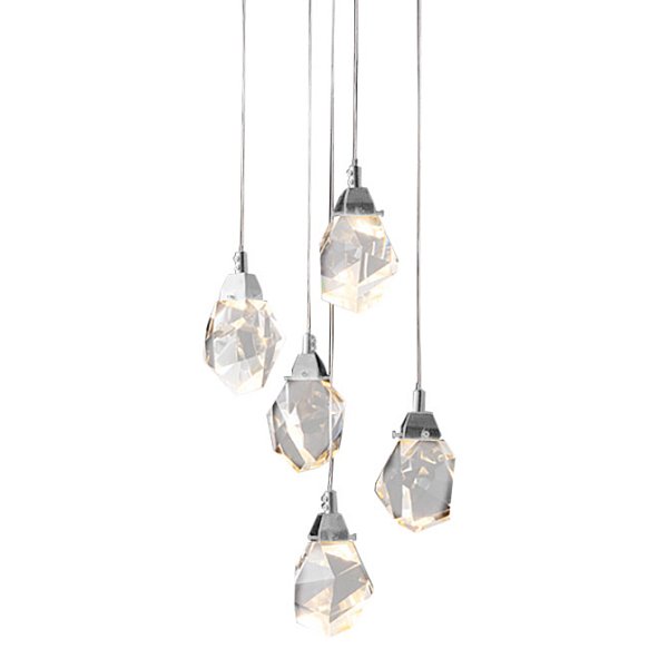 Подвесной светильник  Delight Collection Crystal rock 5 chrome