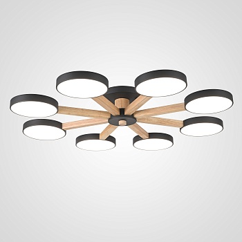 Потолочная люстра TURNA 8 Black by ImperiumLoft