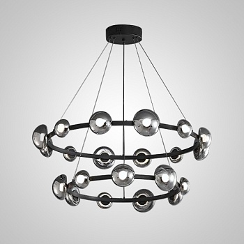 Подвесная люстра BOOSTER D68+88 Black by ImperiumLoft