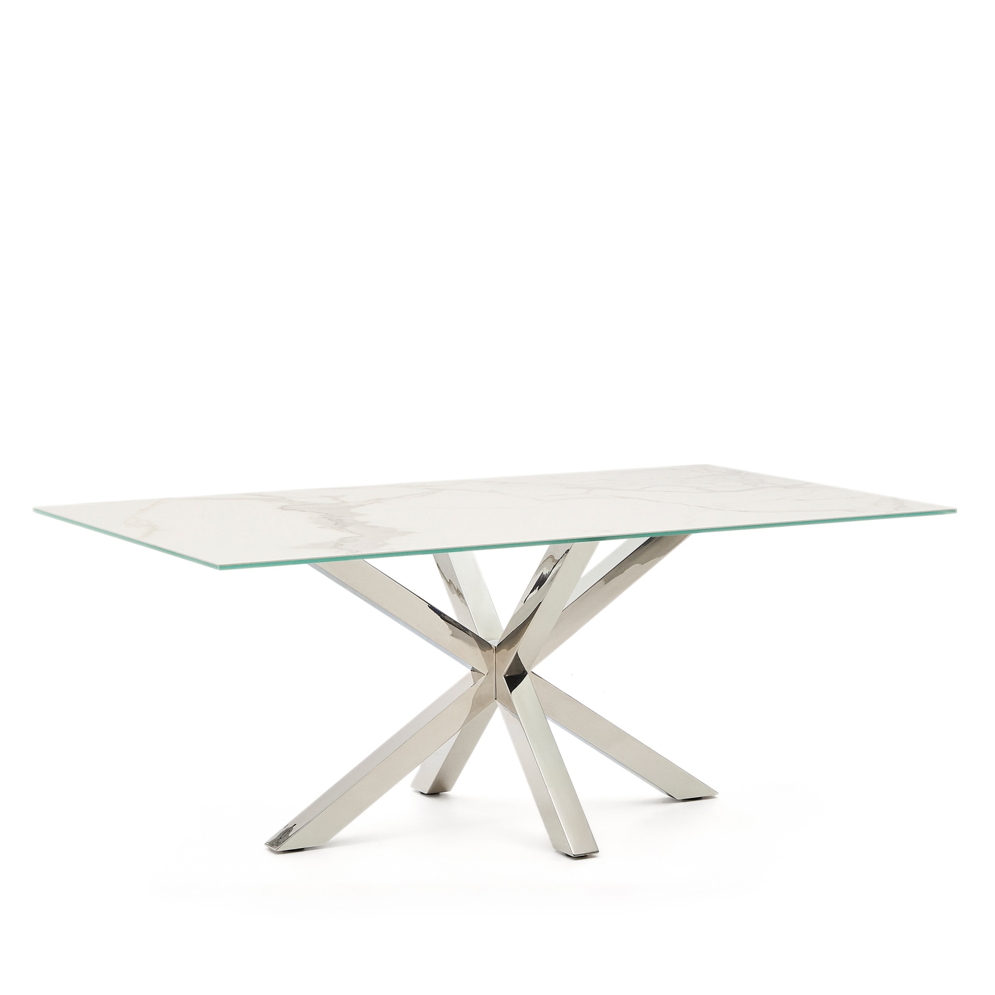 Стол Argo из керамики Iron Moss и ножками из нержавеющей стали 200 x 100 см La Forma (ex Julia Grup)