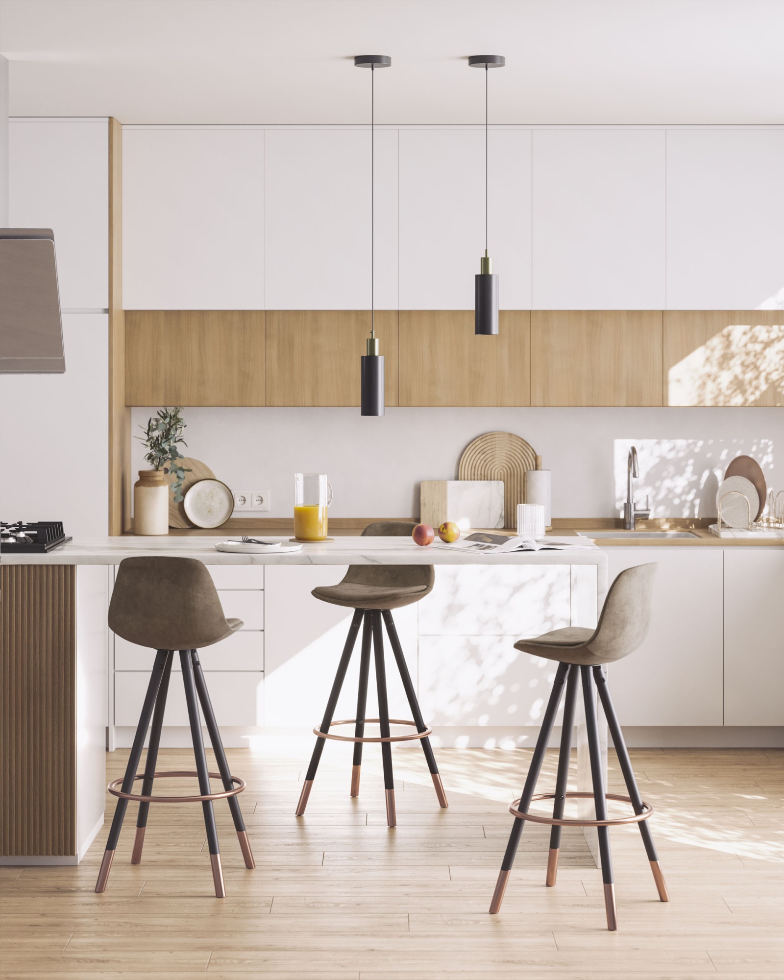 Барный стул Slad коричневый 75 см La Forma (ex Julia Grup)