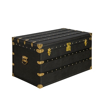 Черный кожаный столик-чемодан 5159 Angel Cerda