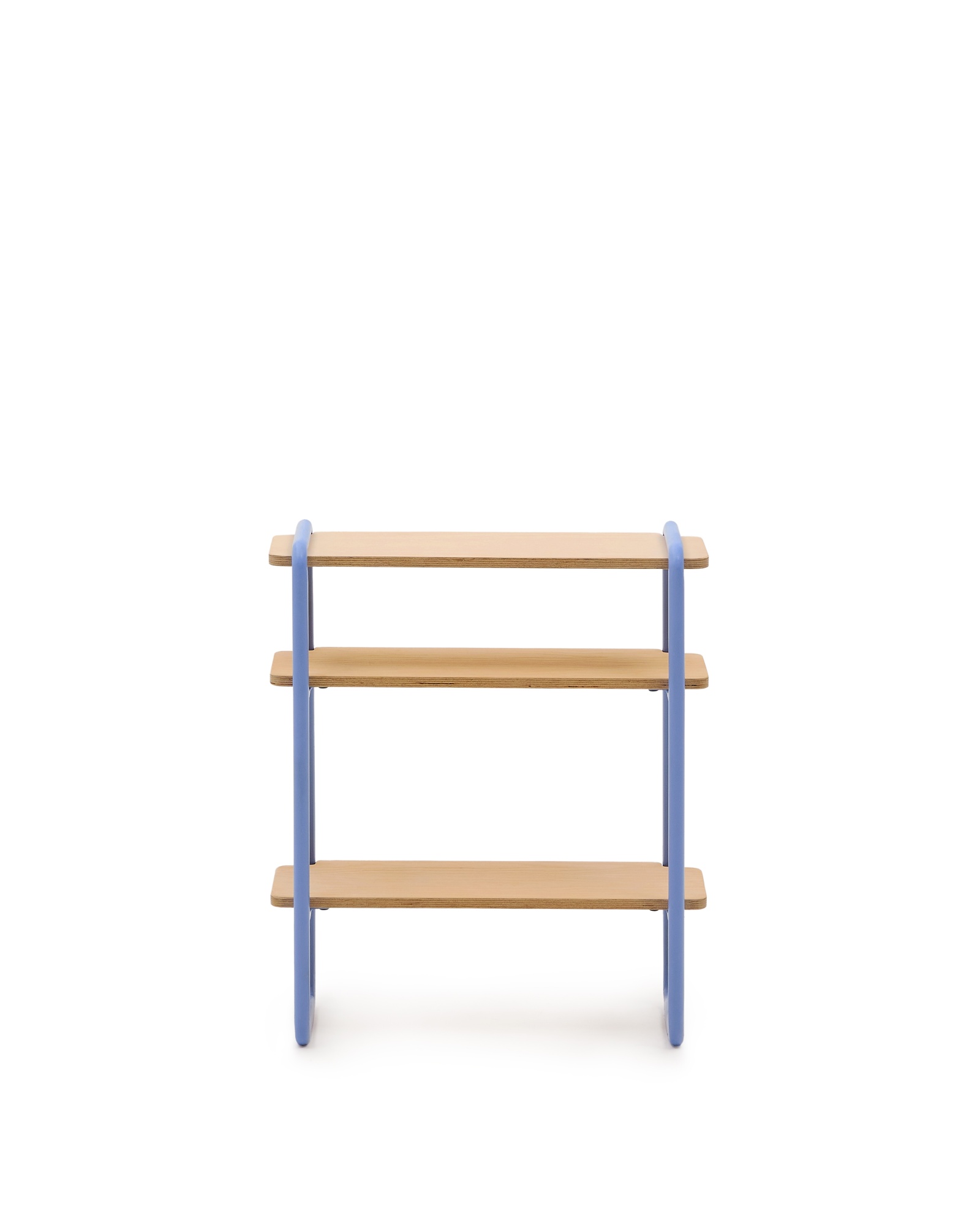 Стеллаж из ясеневого шпона цвета Tinn с синей металлической конструкцией, 70 x 60 La Forma (ex Julia Grup)