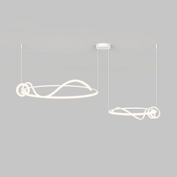 Кольцевая люстра RAFFEL COMBO D50+60 White by ImperiumLoft