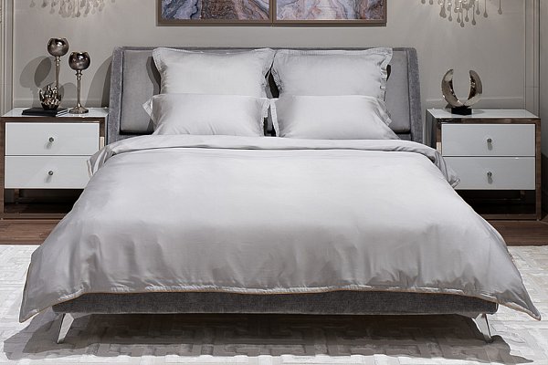 Пододеяльник тенсель 220х200см серый Garda Decor 144HF-10312