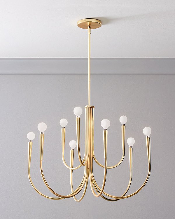Золотая люстра Свуп Louvre Home LHLCH230124XNP