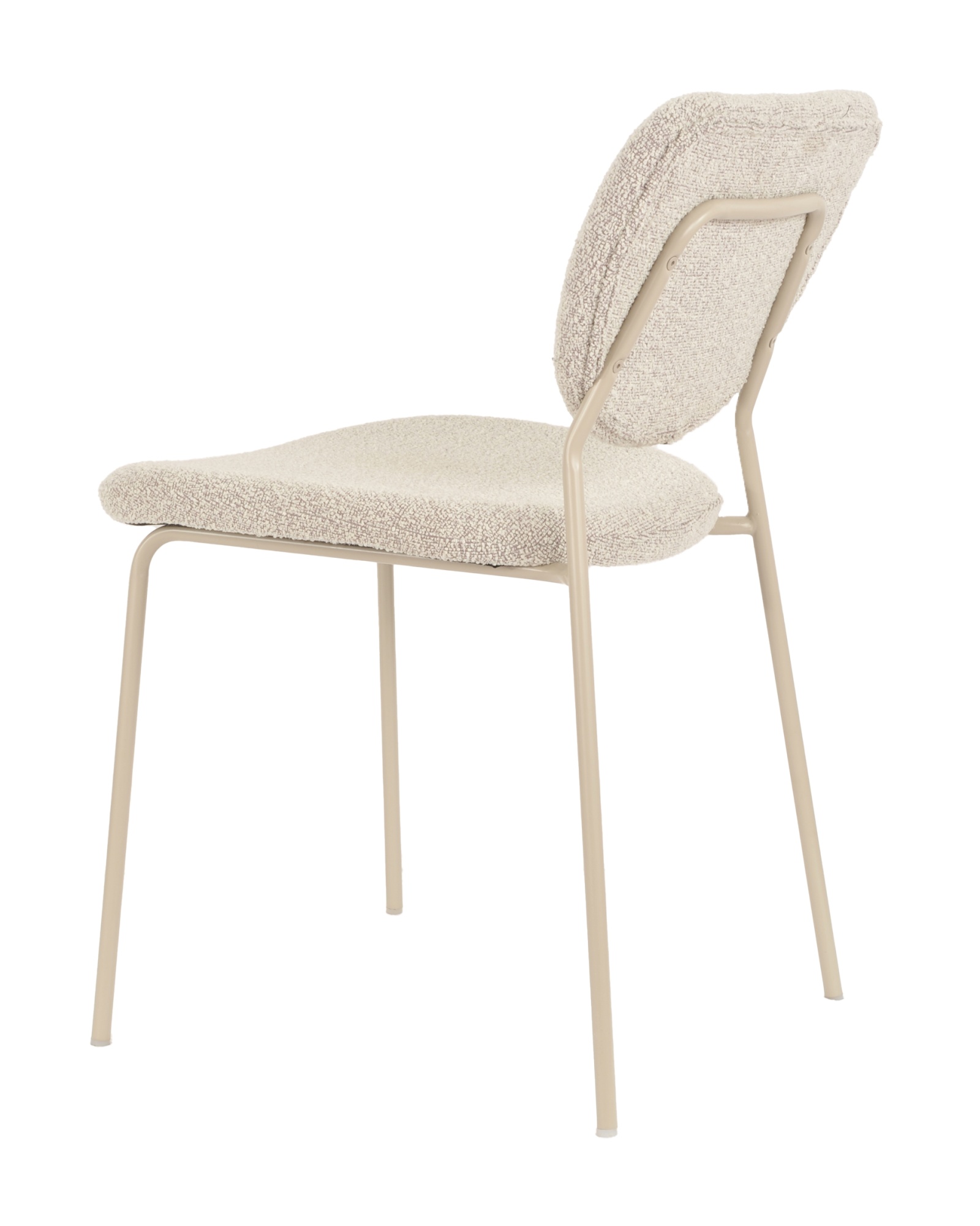 Стул обеденный Gigi серо-бежевый букле кремовые ножки Stool Group