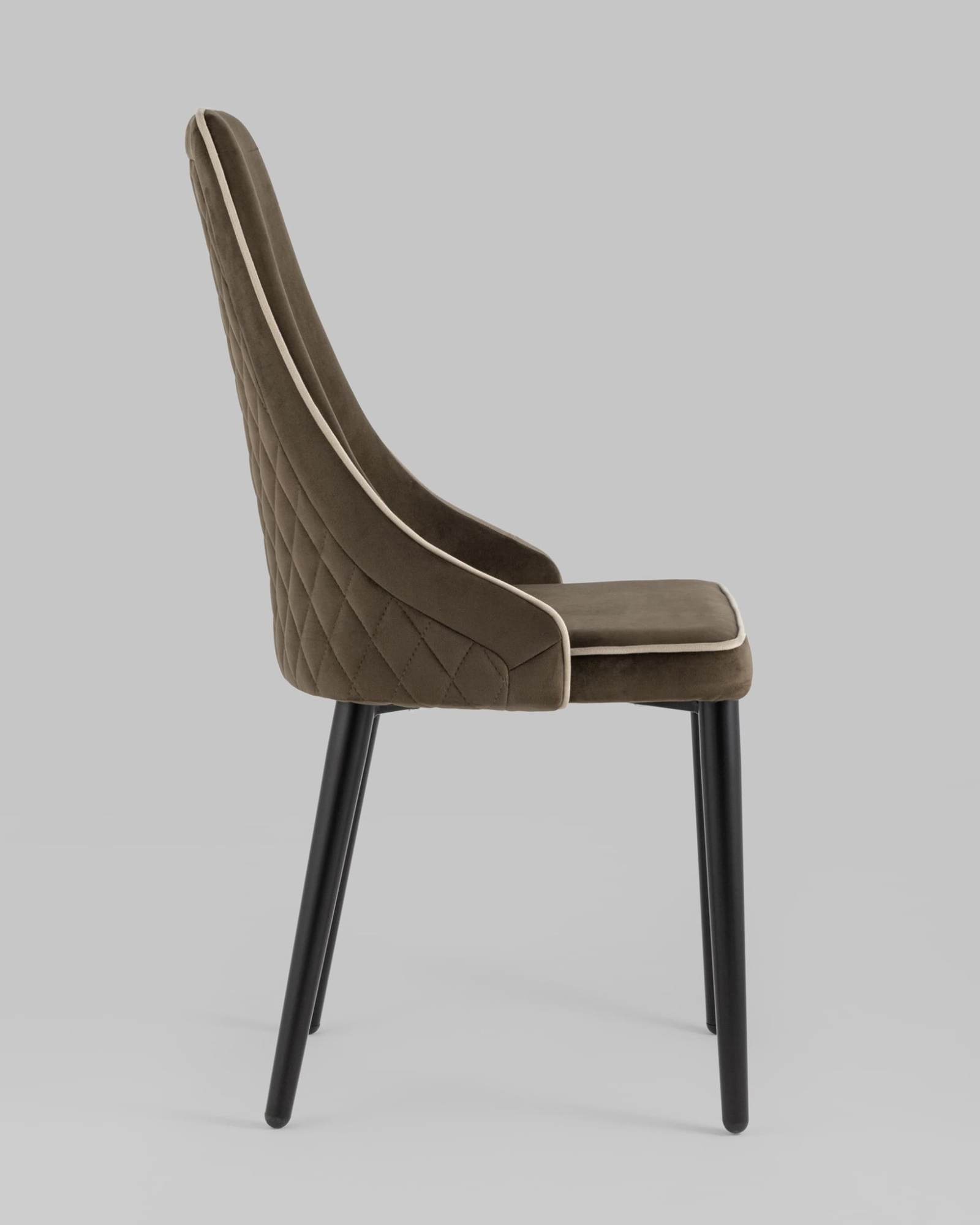 Стул Луис с кантом велюр коричневый Stool Group