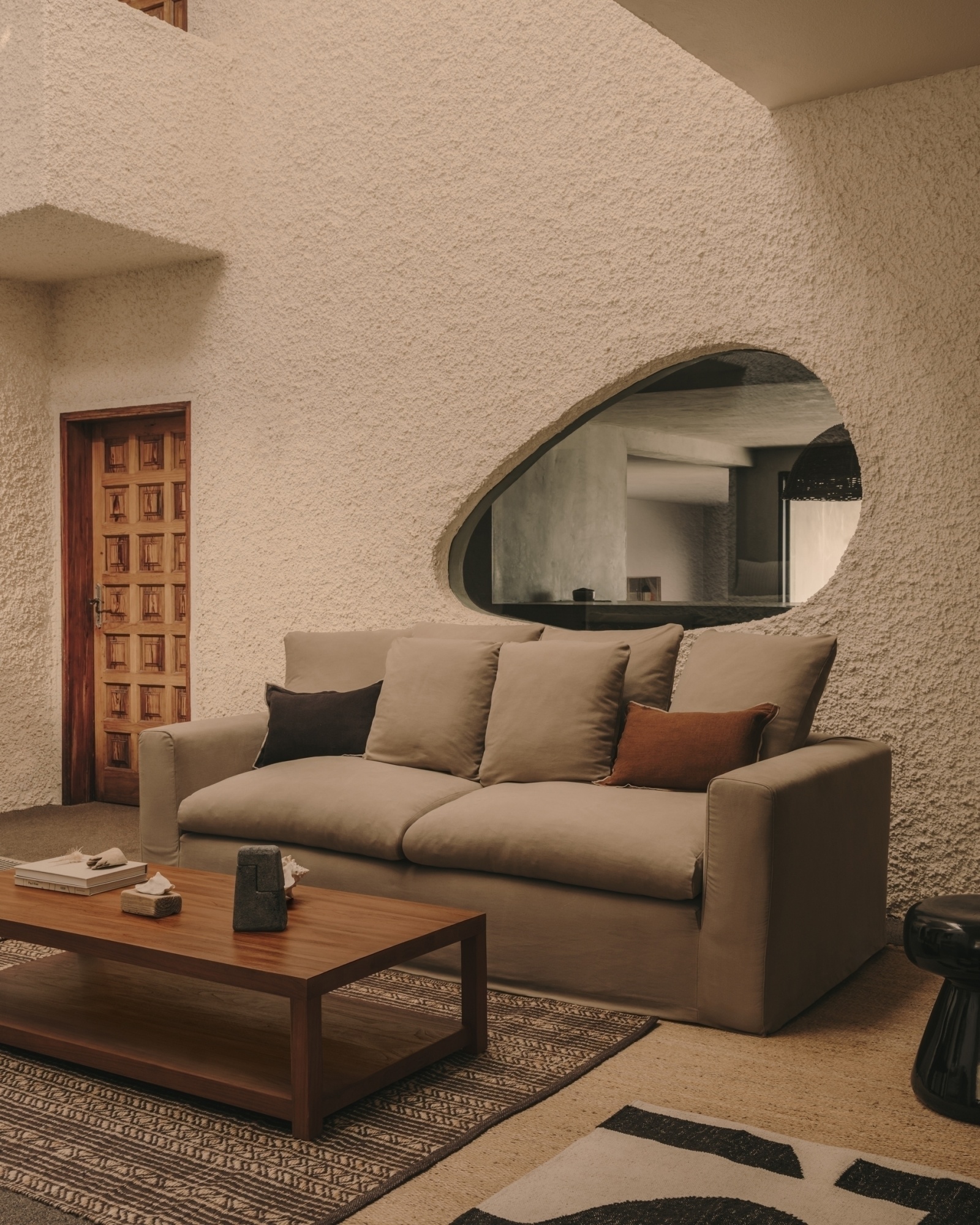 Nora Диван 3-х местный со съемным чехлом цвета экрю из льна и хлопка La Forma (ex Julia Grup)