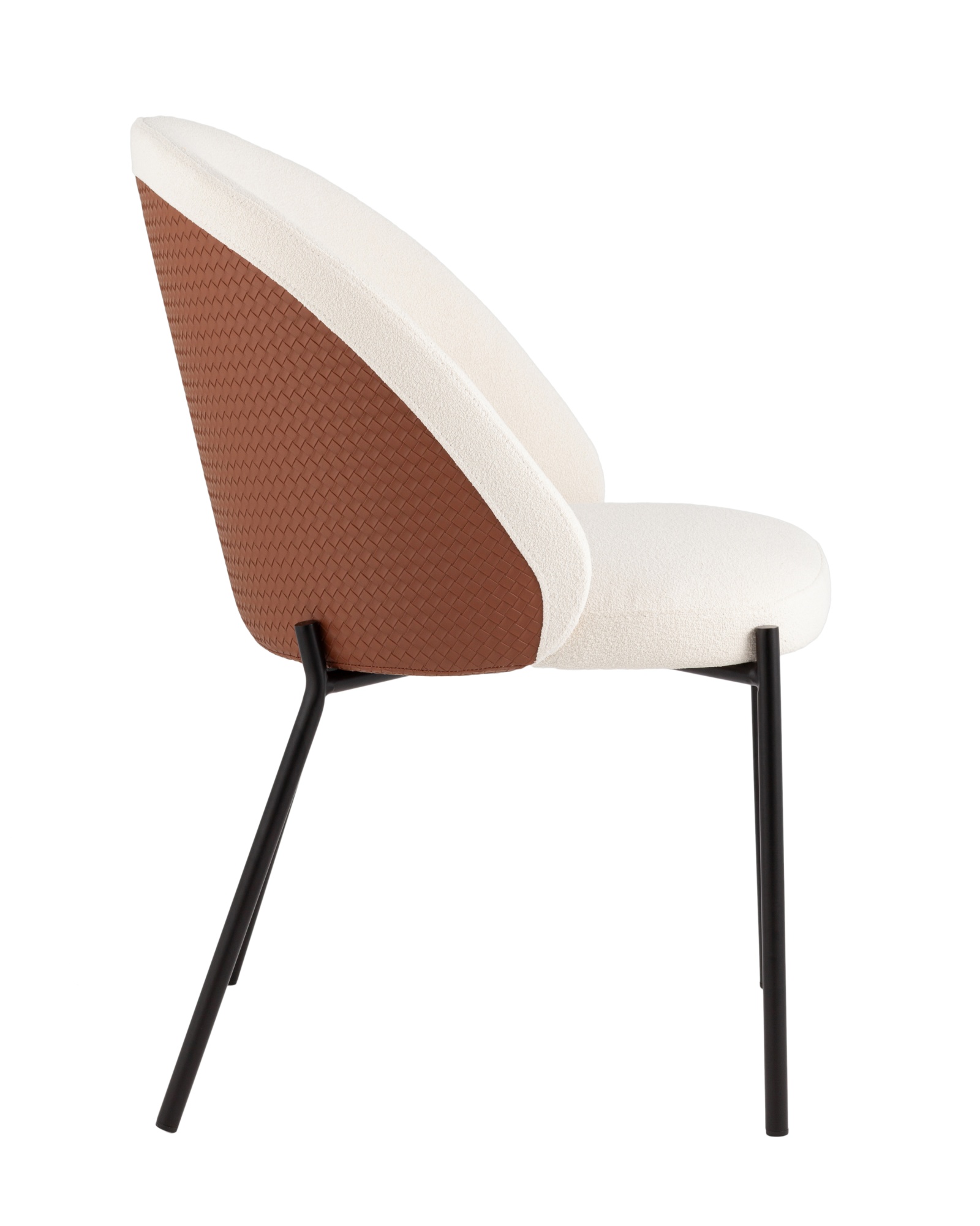 Стул обеденный Adelinde бежевый с коричневой экокожей Stool Group