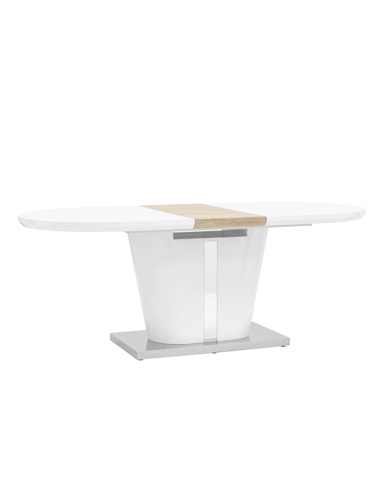 Стол обеденный Мулен раскладной 160-220*90 глянцевый белый Stool Group