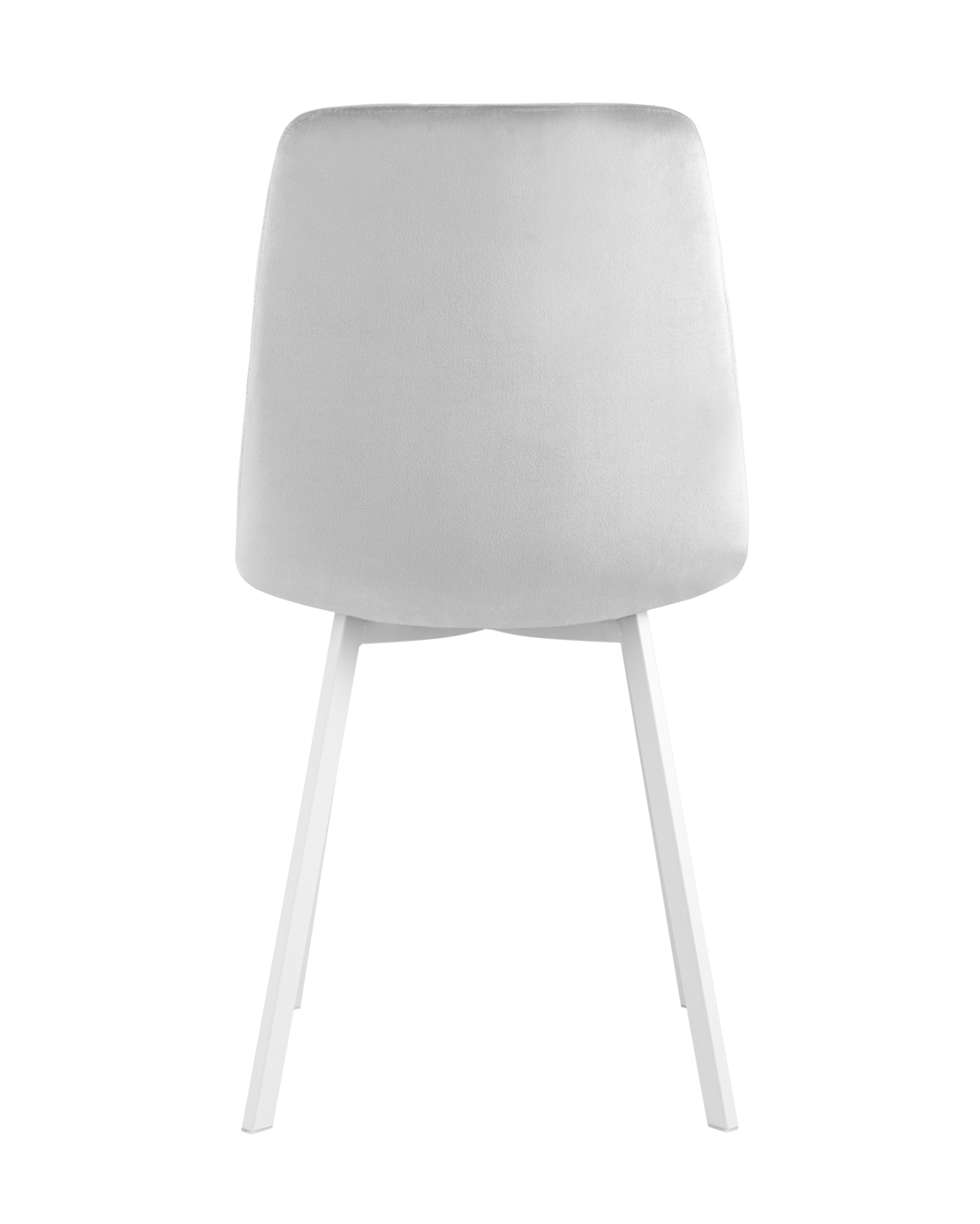 Стул Chilly велюр серебристый ножки белые Stool Group