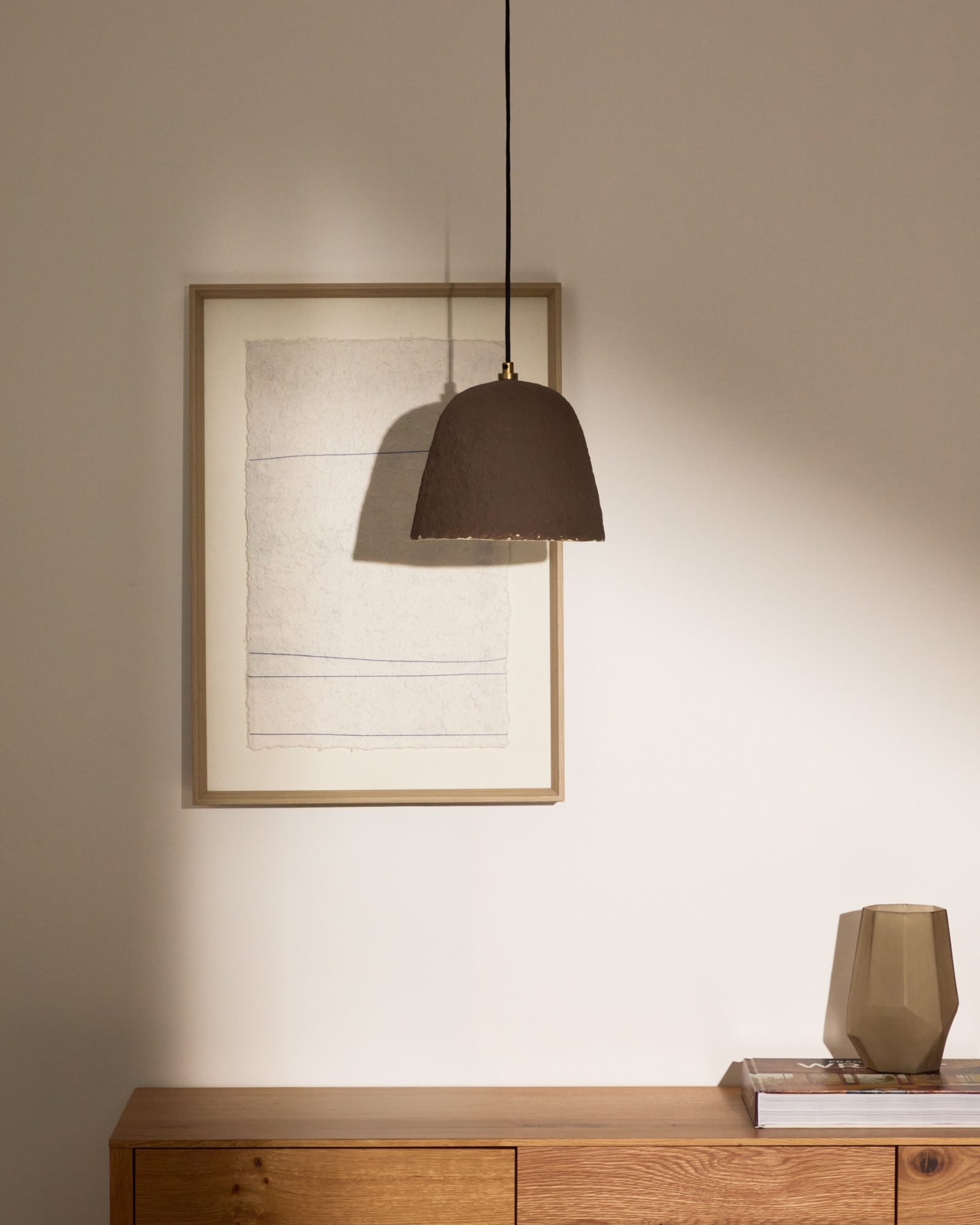 Lisora Подвесной светильник из папье-маше коричневый Ø25 см La Forma (ex Julia Grup)