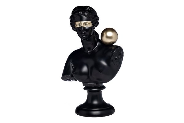 Статуэтка "Античный бюст" женский черный Garda Decor D3521