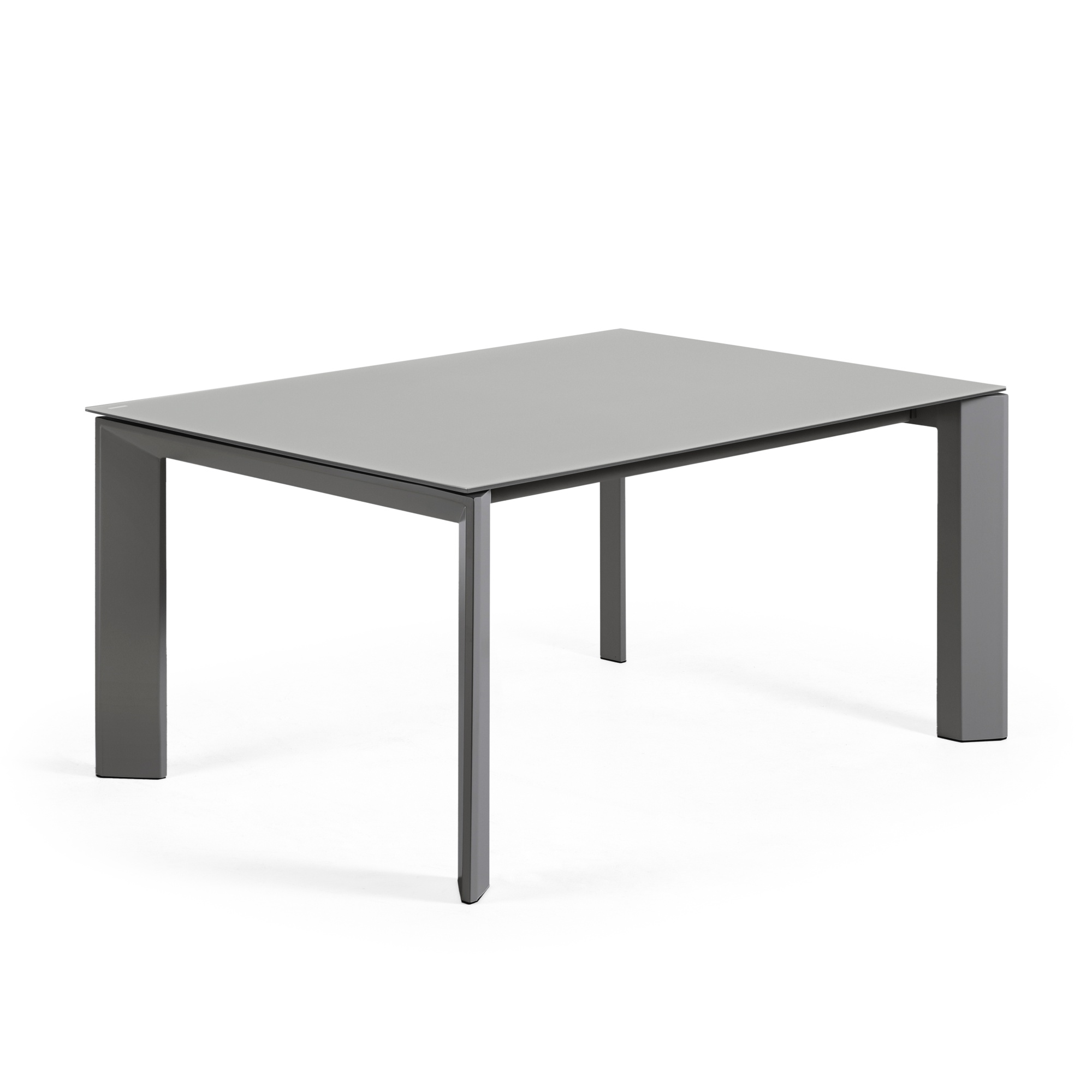 Стол Atta 160 (220) x90 антрацит, темно-серый, стекло La Forma (ex Julia Grup)