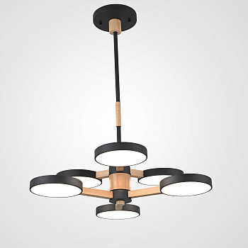 Подвесная люстра TURNA DBL L6 Black by ImperiumLoft