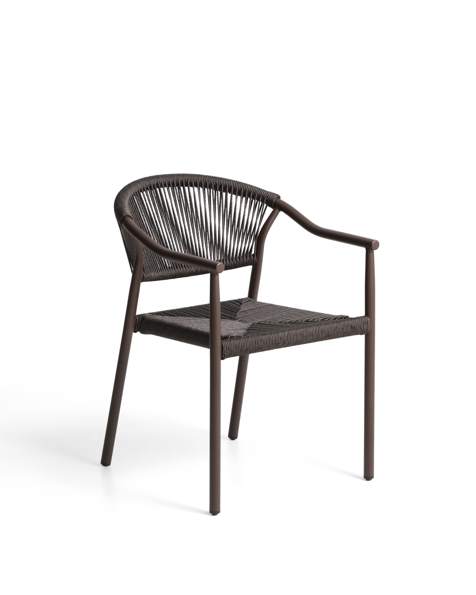 Уличный стул Livadia из коричневого алюминия и веревки La Forma 482293