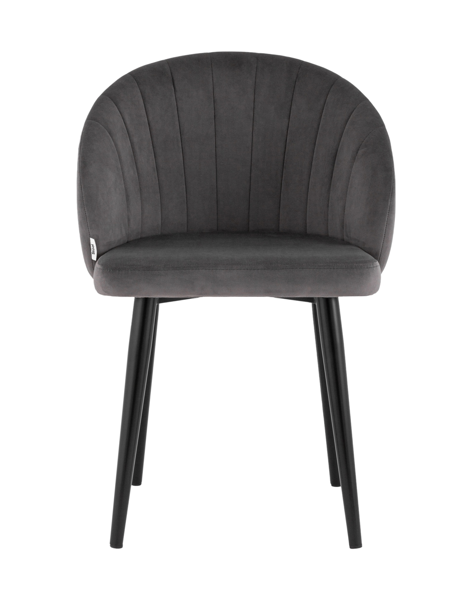 Стул с подлокотниками Брюссель велюр тёмно-серый Stool Group