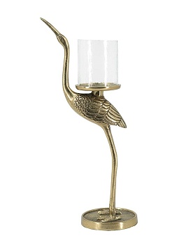 Подсвечник настольный Журавль Glasar 86868