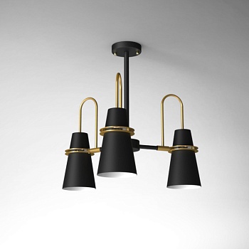 Люстра на штанге REINAR A D57 Black by ImperiumLoft