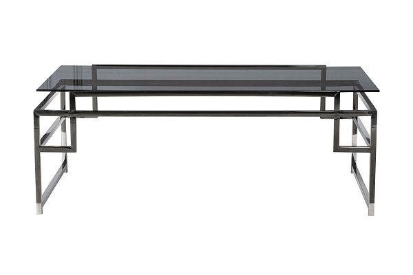 Стол журнальный темное стекло/темный хром Garda Decor 47ED-CT162BL