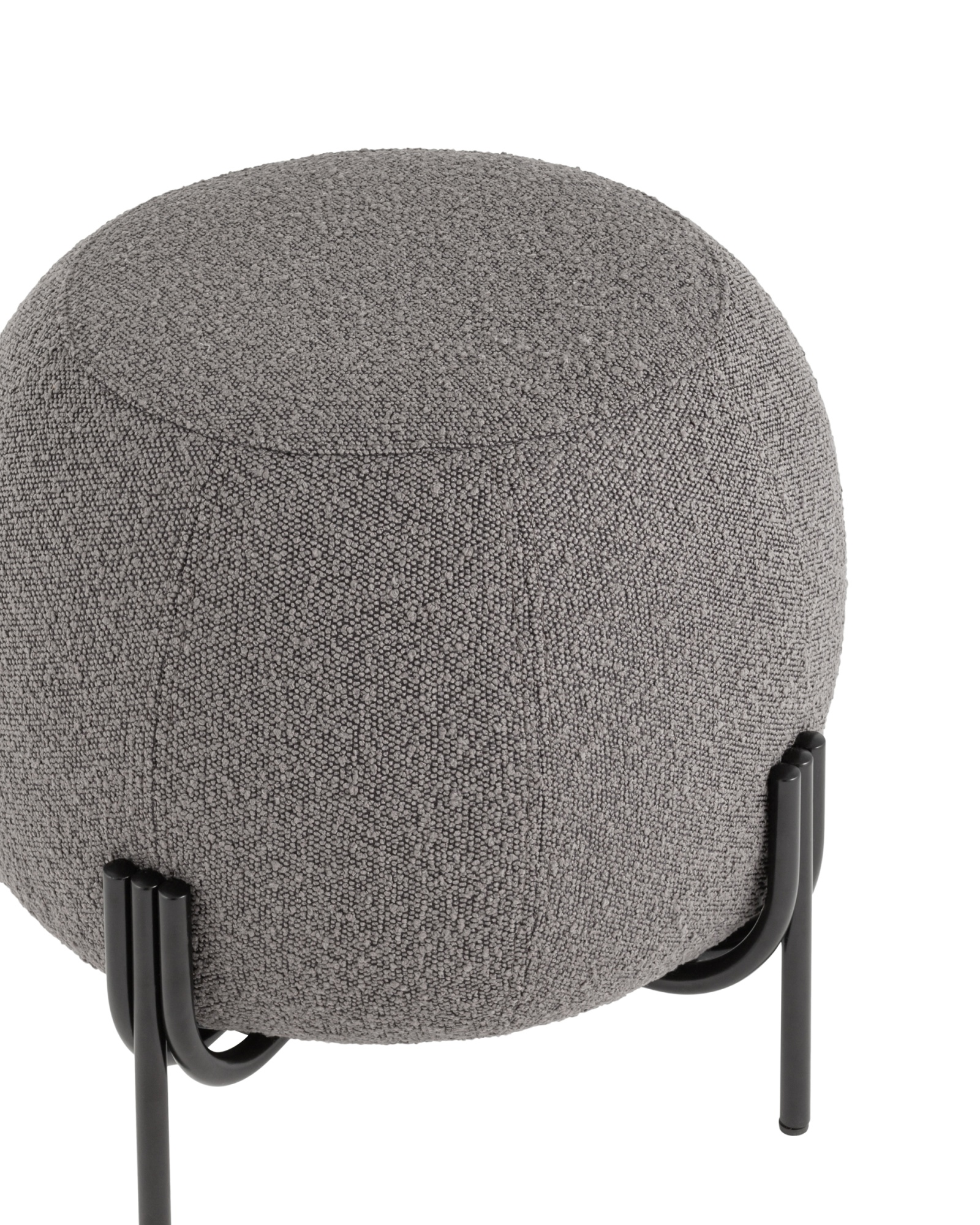 Пуф Флик букле тёмно-серый Stool Group