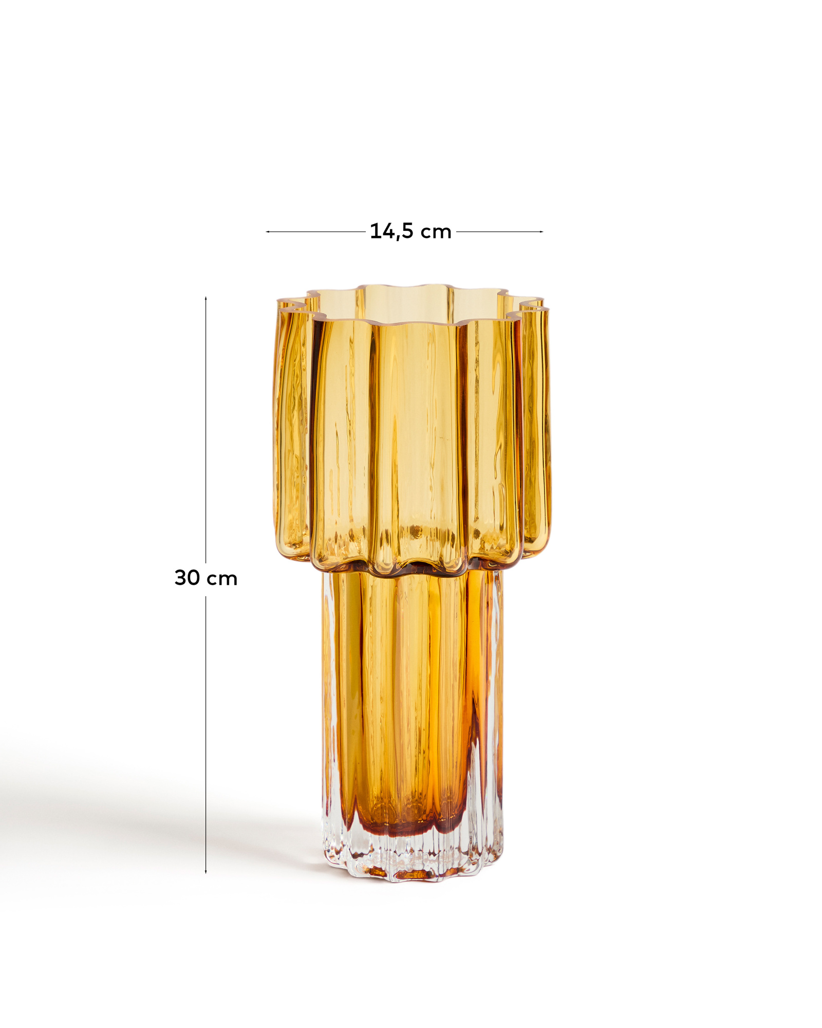 Оранжевая стеклянная ваза Cristila, 30 см La Forma 482592