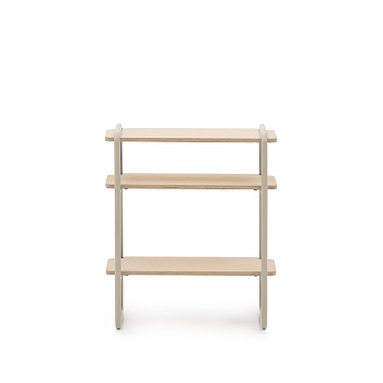 Стеллаж из ясеневого шпона цвета Tinn с бежевой металлической конструкцией, 70 x 60 La Forma (ex Julia Grup)