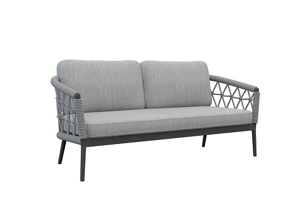 Диван двухместный уличный "Муза" с оплеткой Garda Decor 39AR-A369B6-4