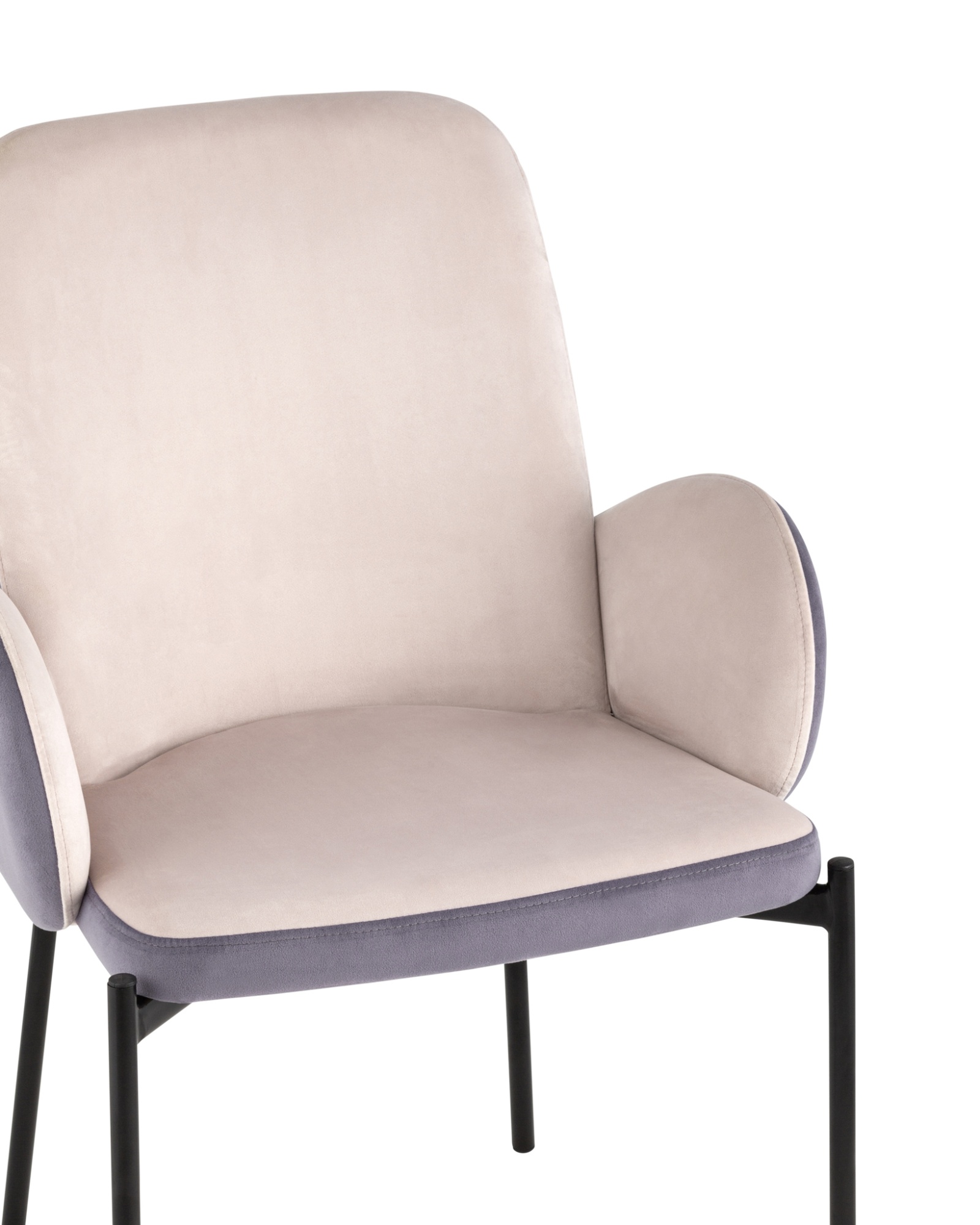 Стул Дивора велюр светло-розовый с пыльно-сиреневой спинкой Stool Group