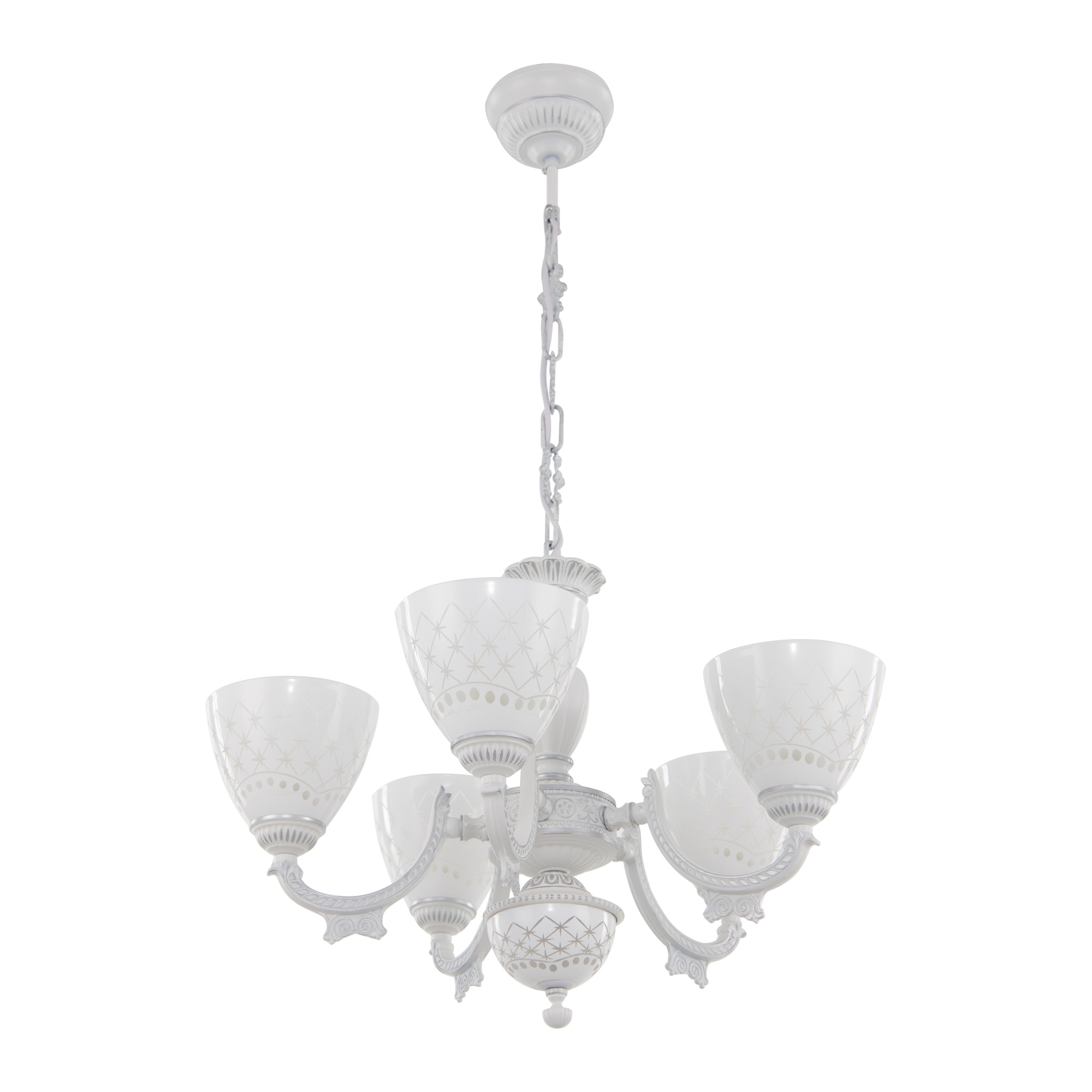 Люстра с плафонами 343837/5 WT+SL Arte Milano