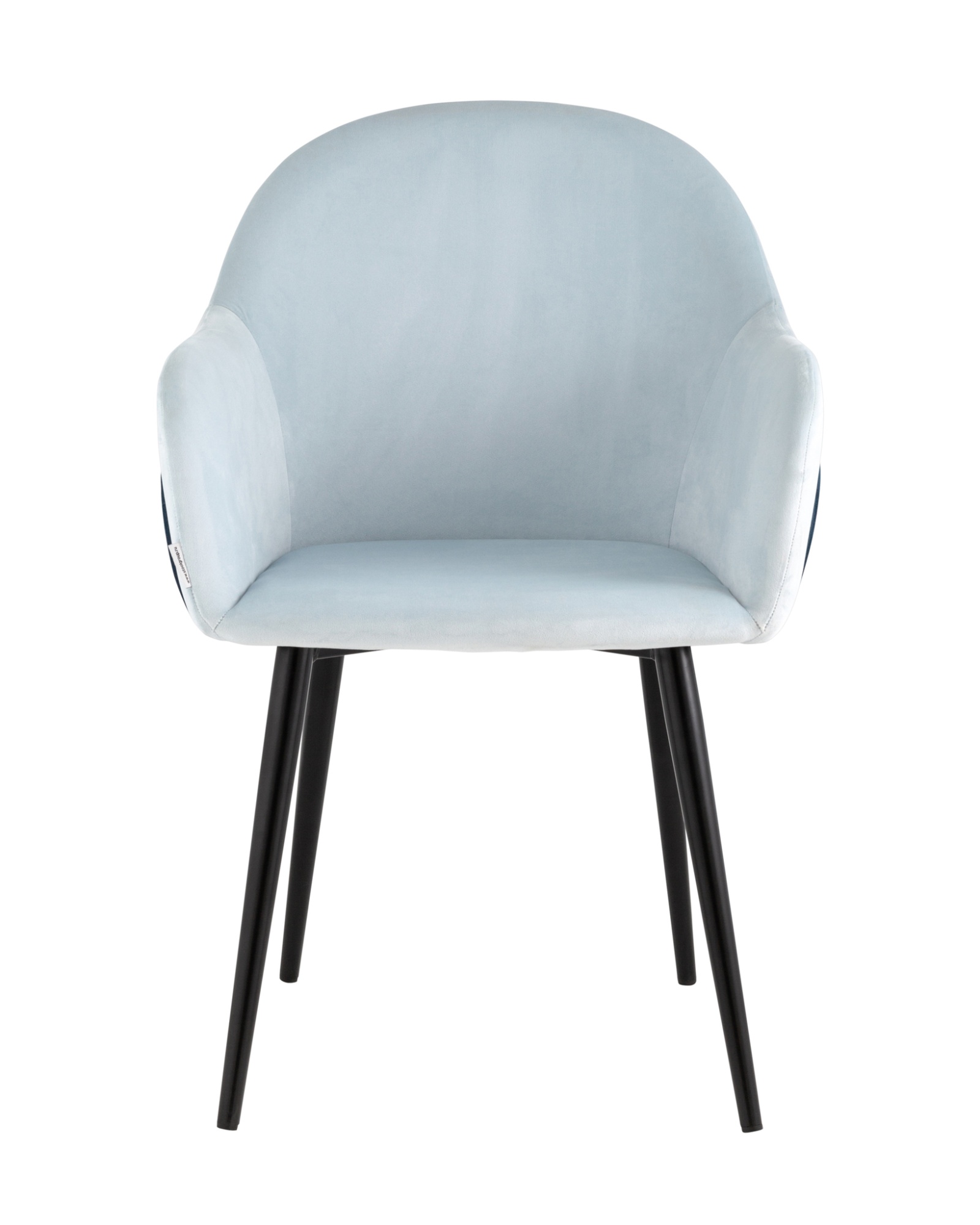 Стул Новел велюр светло-голубой с синей спинкой Stool Group