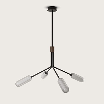 Люстра Lari 4L оранжевая кожа Aromas del Campo