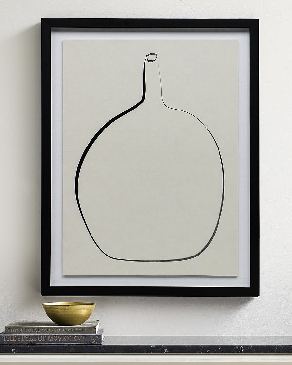 Постер Drawing Vase с чёрной рамой Louvre Home DPP370924VHS