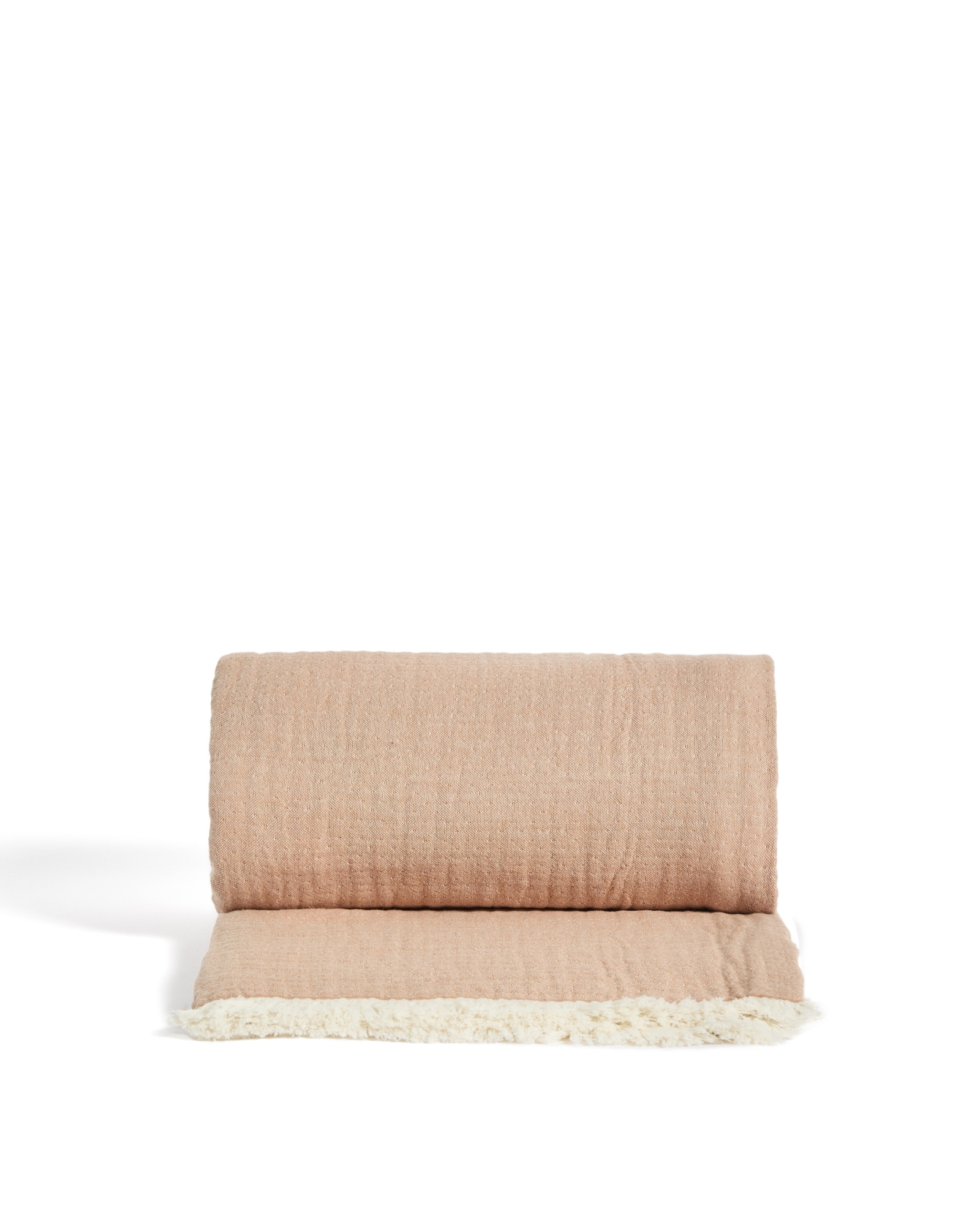 Плед Nafine из хлопкового муслина с двухцветной бахромой 130 x 170 см La Forma (ex Julia Grup)